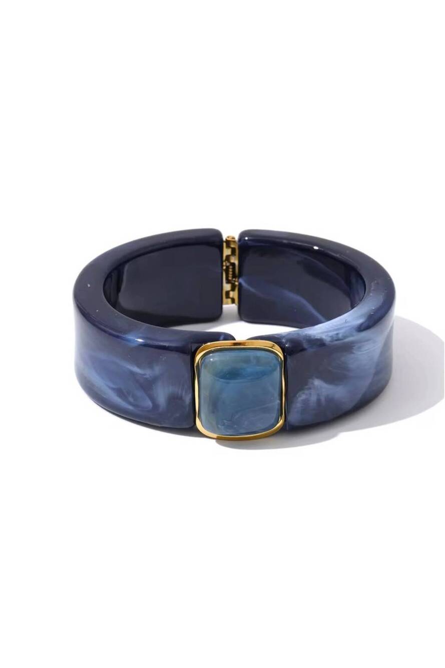 NEW SAHIRA JEWELRY DESIGN women's marble resin bracelet in ocean mist